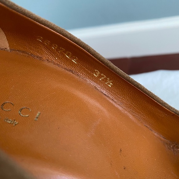 Gucci tan suede heels with platform - Picture 5 of 6